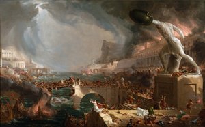 Sac de Rome (455) - Le Destin des imparatorluklar - Yıkım - par Thomas Cole - 1836- New York Tarih Kurumu - (Roma, Roma İmparatorluğu, Gaiseric, Genseric, Göç Dönemi, Barbar İstilaları, Vandallar, Batı Roma İmparatorluğu