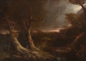 Bir Amerikan Ormanında Tornado by Thomas Cole