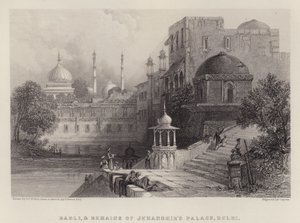 Baoli ve Jehanghir Sarayı Kalıntıları, Delhi (renkli taş)