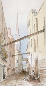 Huggin Lane, Londra Şehri, 1851 by Thomas Colman Dibdin