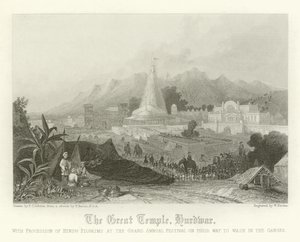 Büyük Tapınak, Hurdwar, Hindistan by Thomas Colman Dibdin