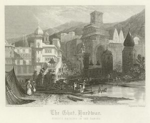 Ghat, Hurdwar, Hindistan by Thomas Colman Dibdin