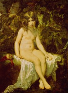 Küçük yüzücü. Thomas Couture (1815-1879), tuval üzerine yağlı boya