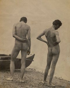 Thomas Eakins ve John Laurie Wallace bir kumsalda, 1883