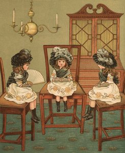 Ev Hayatı: Sandalyelerde Oturan Üç Çocuk by Thomas Crane