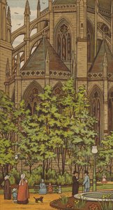 Rouen: St Ouen Kilisesi (renkli taş) by Thomas Crane
