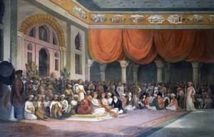 Charles Warre Malet, 1790'da Durbar'da Maratha İmparatorluğu'nun Peshwa'sı ile anlaşma imzaladı by Thomas Daniell