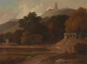 Hindistan'da Dağlık Manzara by Thomas Daniell