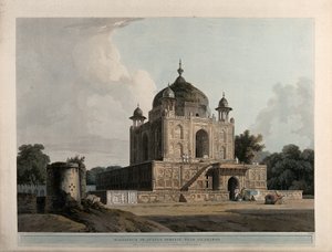 Allahabad yakınlarındaki Sultan Purveiz Türbesi by Thomas Daniell