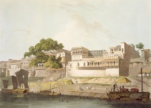 Patna şehrinin bir parçası, Ganj Nehri üzerinde, 'Doğu Manzarası: Hindustan'da Yirmi Dört Manzara', 1795