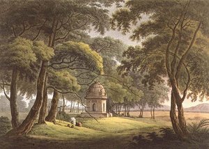 Joseph Constantine Stadler (fl.1780-1812) pub tarafından oyulmuş Mağribi Bir Hanımın Mezarı, Bengal. Edward Orme (1774-c.1820) 1803 (lito) tarafından by Thomas Daniell