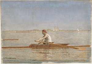 John Biglin Tek Kafatasında, 1873 (kağıt üzerinde wc) by Thomas Eakins