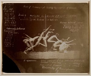 Eadweard Muybridge Notasyonları ile Tanımlanamayan Modelin Marey Tekerlek Fotoğrafları, 1884. by Thomas Eakins