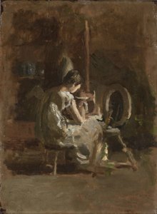 “Home-Spun” için Eskizler, 1881 by Thomas Eakins