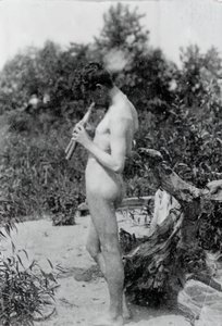 Arcadia için Daimi Piper Çalışması, c. 1883. by Thomas Eakins