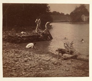 Yüzme Çalışması, 1883. by Thomas Eakins