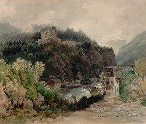 Tirol'deki Landeck Kalesi'nin görünümü by Thomas Ender