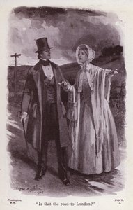 Wilkie Collins tarafından Beyazlı Kadın için İllüstrasyon (litho) by Thomas Eyre Macklin