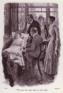 Wilkie Collins tarafından Beyazlı Kadın için İllüstrasyon (litho) by Thomas Eyre Macklin