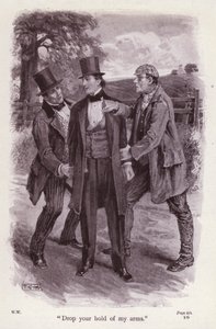 Wilkie Collins tarafından Beyazlı Kadın için İllüstrasyon (litho) by Thomas Eyre Macklin