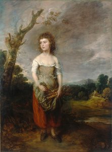 Ormanda İbne Toplayan Bir Köylü Kızı by Thomas Gainsborough