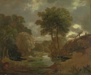 Ormanda Bir Havuz, 1750 (tuval üzerine kağıt üzerine yağlı boya)