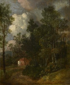 Bir Evden Figürlerle Ormanlık Bir Manzara, c.1752 by Thomas Gainsborough