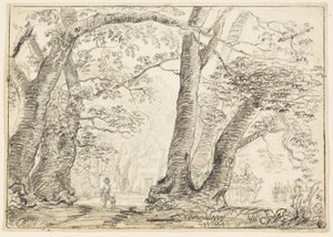 Ormandaki Köpekli Adam by Thomas Gainsborough