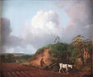 Çift Atlı Çiftçi Köylü, 1750-1753 by Thomas Gainsborough