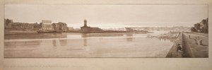 Paris'teki En Pitoresk Manzaralardan Yirmi Bir Seçki: Pont de la Concorde'dan alınan Chaillot Köyü'nün Görünümü by Thomas Girtin