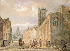 All Saints Pavement, York (kalem ve sulu boya) by Thomas Girtin