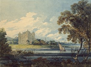 Duff House, Banff, 1794 (grafit göstergelerin üzerinde sulu boya, biraz çizik var) by Thomas Girtin