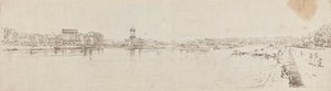 Pont de la Concorde'dan Alınan Chaillot Köyü Görünümü by Thomas Girtin