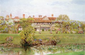 Büyük Tangley Malikanesi, Surrey, Lily Pond ve kapalı yürüyüş