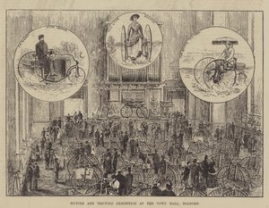 Holborn Belediye Binasında Bisiklet ve Üç Tekerlekli Bisiklet Sergisi by Thomas Harrington Wilson