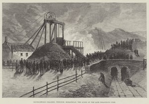 Mauricewood Colliery, Penicuik, Midlothian, Geç Felaket Ateşi Sahnesi by Thomas Harrington Wilson