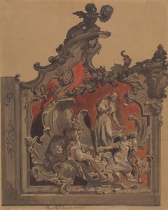 St. Rocco Okulu, Venedik, Kavisli Dekorasyon Çalışması by Thomas Hartley Cromek