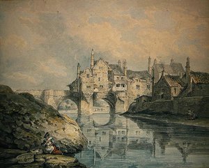Elvet Köprüsü, Durham (kağıt üzerine sulu boya)
