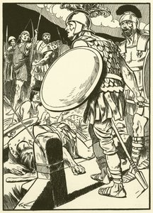 Horatius Köprüde (gravür) by Thomas Heath Robinson