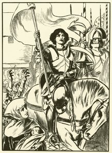 Joan Ordunun Başında (gravür) by Thomas Heath Robinson