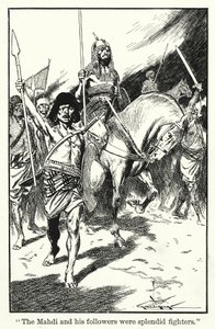 "Mehdi ve takipçileri muhteşem savaşçılardı" (lito) by Thomas Heath Robinson