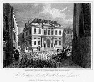 Müzayede Mart, Bartholomew Lane, Londra Şehri, 1817.