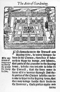 Karlı bahçecilik sanatından Elizabeth dönemi bahçesi, 1568