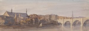 Lambeth'ten Westminster Hall ve Bridge'in görünümü by Thomas Hollis