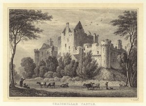 Craigmillar Kalesi (gravür) by Thomas Hosmer (after) Shepherd