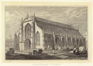 Greyfriars Kilisesi (gravür) by Thomas Hosmer (after) Shepherd