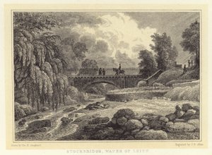 Stockbridge, Leith Suyu (gravür) by Thomas Hosmer (after) Shepherd