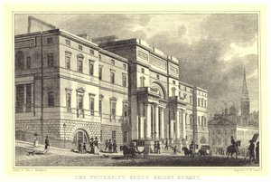 Üniversite, Güney Köprüsü Caddesi (gravür) by Thomas Hosmer (after) Shepherd