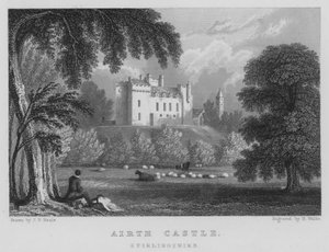 Airth Kalesi, Stirlingshire (gravür) by Thomas Hosmer Shepherd