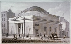 Albion Şapeli, Londra, c1827. by Thomas Hosmer Shepherd